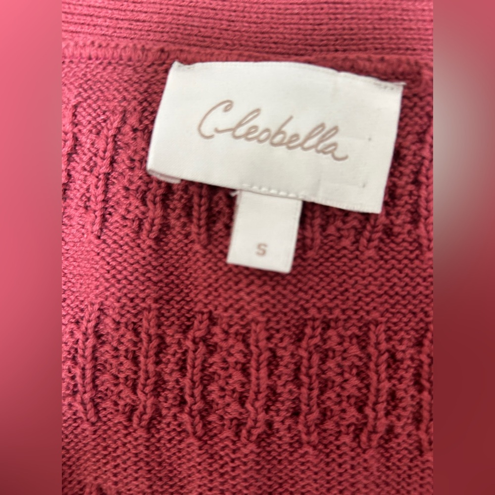 Cleobella Red Ruffled Cardigan - Picture 5 of 7